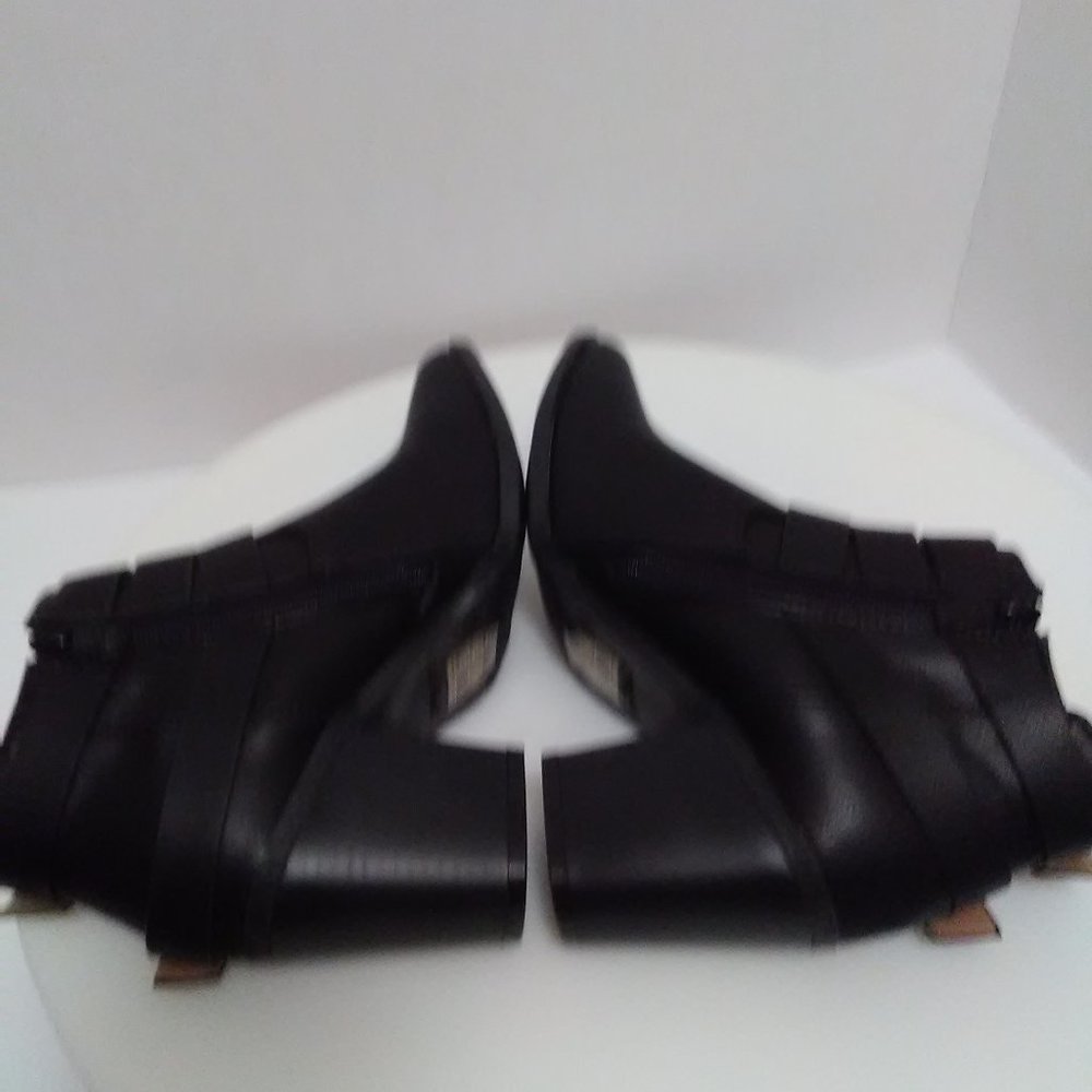 LovMark Black Block Heeled Booties 7.5 Moto - Picture 10 of 15